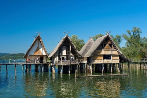 Lake Dwelling Museum in Unteruhldingen, Lake Constance, Baden-Württemberg, Germany, Europe