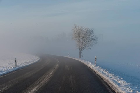 Country road near Nebel, Alpine foothills, Bavaria, Germany, Europe
