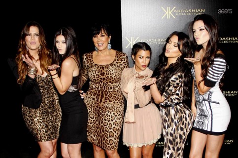 HOLLYWOOD, CA, AUGUST 17, 2011: Khloe Kardashian, Kylie Jenner, Kris Jenner, Kourtney Kardashian,