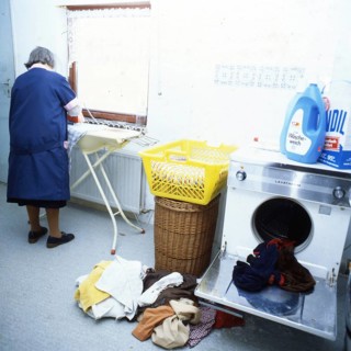 Iserlohn. Household. Washing. Ironing. ca. 1980