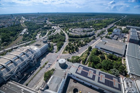 Motorway, urban motorway, A100, A115, AVUS, Avus service area, Funkturm motorway junction, ICC,