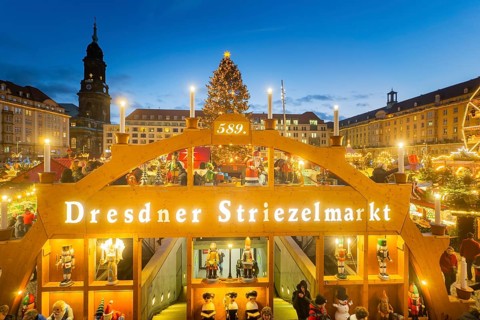 The Dresden Striezelmarkt is a Christmas market in Dresden. It has been held in Advent since 1434,
