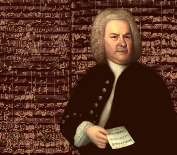 Johann Sebastian Bach, 1685, 1750, German composer, digital edited according to a painting by Elias