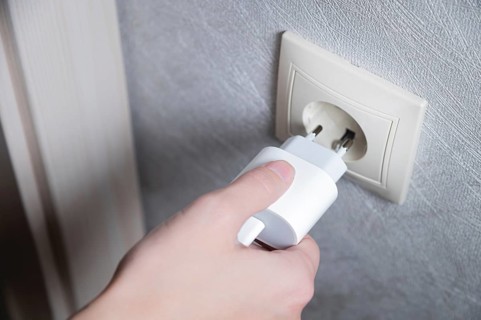 Turning off appliances that are not working saves energy. Unused phone chargers or power adapters.