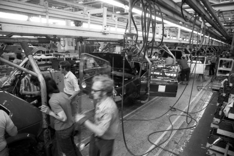 Production of the Golf at the VW plant on 10. 05. 1979 in Wolfsburg, Germany, Europe