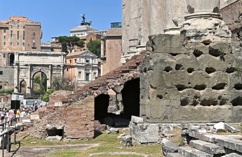 Access stairs to the Antonio and Faustina Temple
