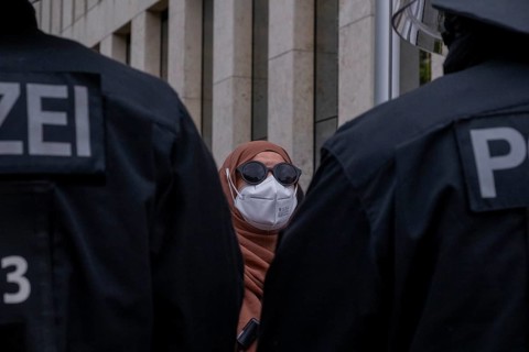 Germany, Berlin, 22 May 2024, Pro-Palestine demonstrators occupy HU building, social science
