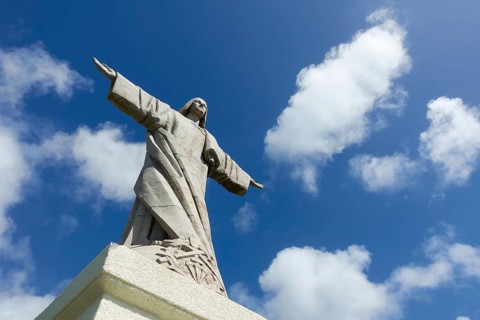 Cristo Rei Jesus Christ sculpture in Caniço, Madeira