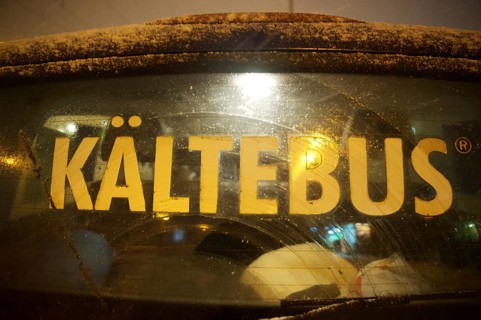 Germany, Berlin, 07.01.2016, Berlin City Mission's cold weather bus in action for the homeless.