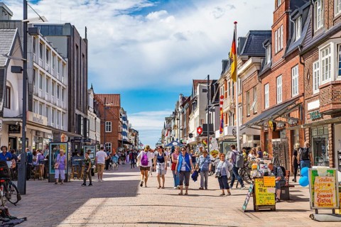 Friedrichstraße pedestrian zone, Westerland, Sylt