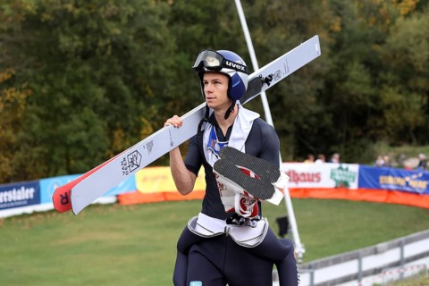 Andreas Wellinger (SC Ruhpolding) during training in front of DM Hinterzarten 2022