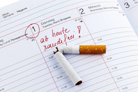 Calendar entry, Quit smoking. Good resolution in the calendar to become a non-smoker
