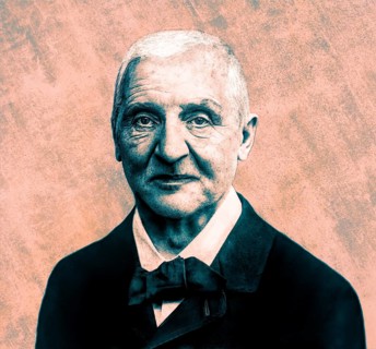 Portrait of Josef Anton Bruckner, 1824 – 1896, Austrian composer and organist, digital edited