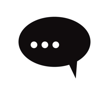 Chat icon illustrated in vector on white background