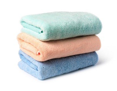 Multi Colored Towels on a white background