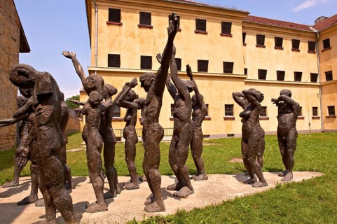 Sculpture group "Parade of the Sacrificied" by Aurel Vlad, at the Gulag Sighet prison which housed