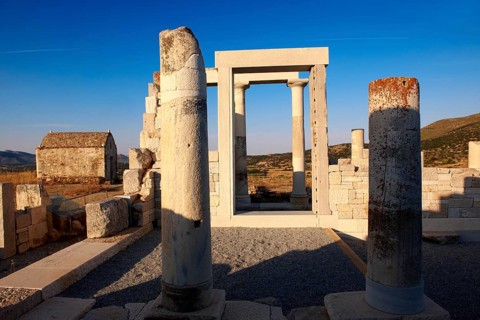 Greek Temple of Dimitras - Naxos Cylcades Islands, Greece, Europe