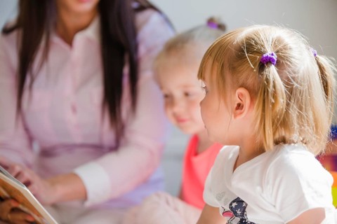 Small kids with nurse preschool