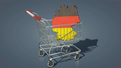 Symbolic image on the subject of selling out, purchasing power, shopping etc. in Germany