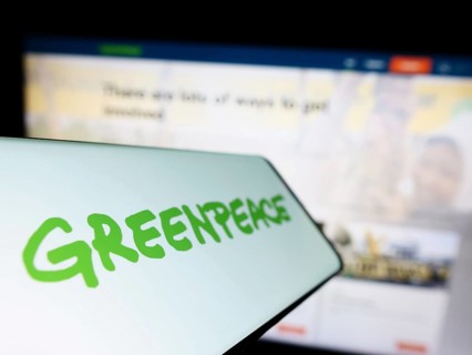 Stuttgart, Germany, 01-26-2023: Mobile phone with logo of environmental campaigning network