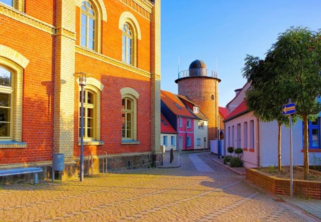 Barth Fangelturm, Stadt am Bodden in Deutschland, Barth old tower Fangelturm, an old town on the