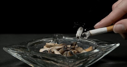 Hand of Woman with Cigarette