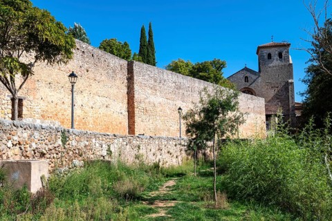 City wall and collegiate church of San Cosme y San Damián, Saint Cosmas and Saint Damian,