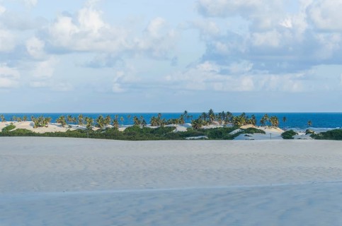 Beautiful view of Mangue Seco in Bahia, small fisherman's beach