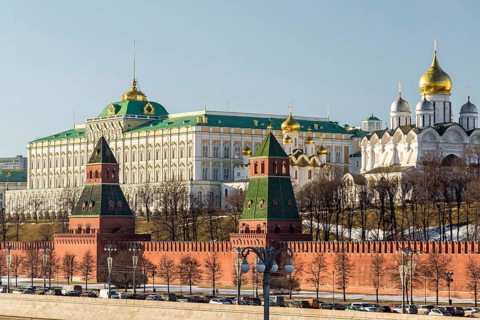 The Moscow Kremlin and a Grand Palace