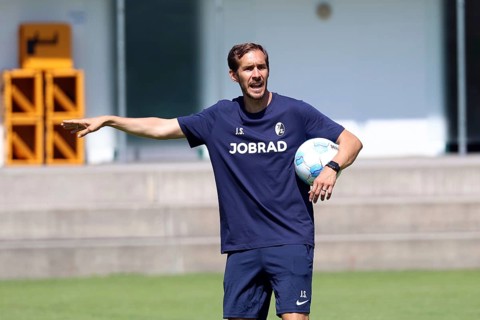 Coach Julian Schuster (SC Freiburg) at the training camp SC Freiburg Schruns 2024 DFL REGULATIONS