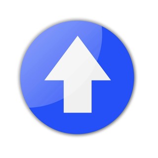 Illustration of a traffic sign, one-way traffic