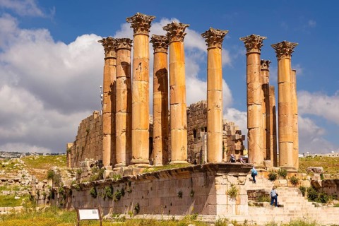 Artemis' Temple, Jerash, Jordan, Asia