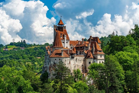 Bran Castle near Brasov, known as Dracula's Castle in Transylvania, Romania, Europe