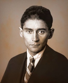 Portrait of Franz Kafka, 1883 – 1924, German-speaking Bohemian novelist, digitally edited according