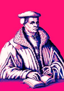 Thomas Müntzer, 1489 – 1525, German preacher and theologian, digitally edited after a print by