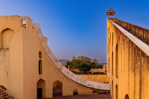 Die große Sonnenuhr von Jantar Mantar, Jaipur, Rajasthan, Indien