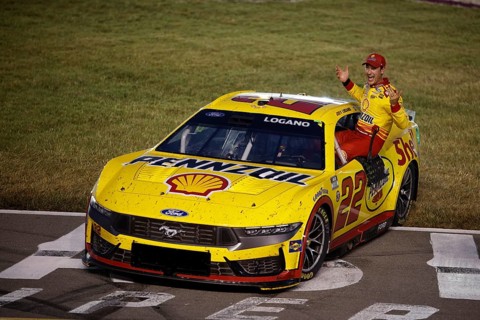Joey Logano wins the Ally 400 in Lebanon, TN, USA, North America