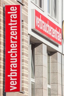 Consumer advice centre sign, Hamburg, Germany, Europe