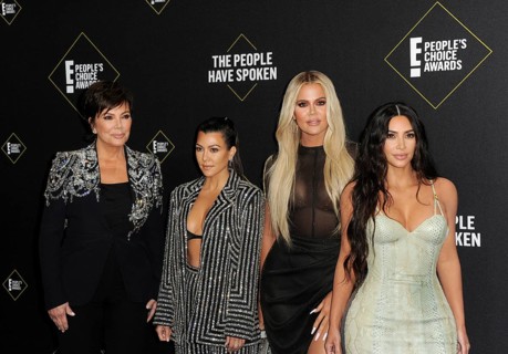 Kris Jenner, Kourtney Kardashian, Kim Kardashian and Khloe Kardashian at the 2019 E! People's