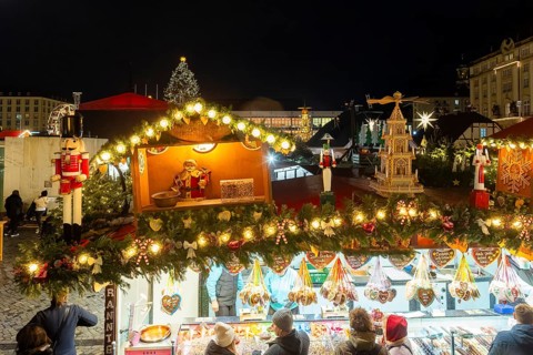 The Dresden Striezelmarkt is a Christmas market in Dresden. It has been held in Advent since 1434,