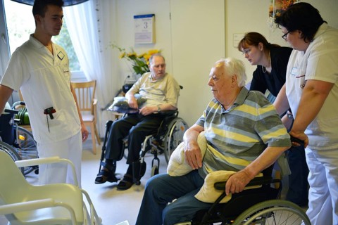 Exemplary care in old people's homes, such as here in the senior citizens' centre of the