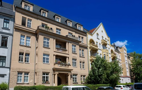 Art Nouveau houses in the Kaßberg district of Chemnitz, which is one of the largest Wilhelminian