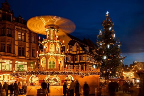 Christmas Market Quedlinburg Harz Evening Atmosphere