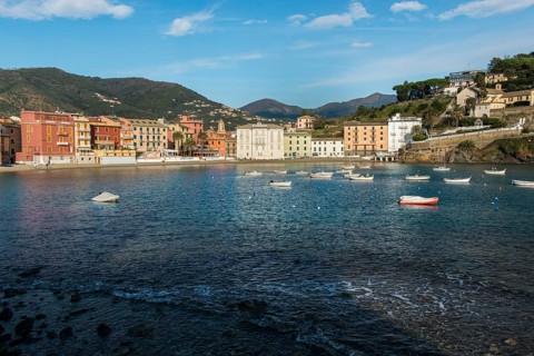 Wonderful view of the Baia del Silenzio in the typical village of Sestri Levante, Liguria