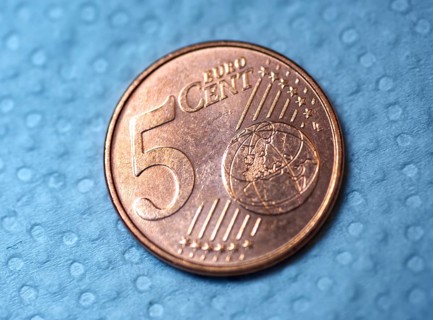 5 euro cent coin, copper, pay side