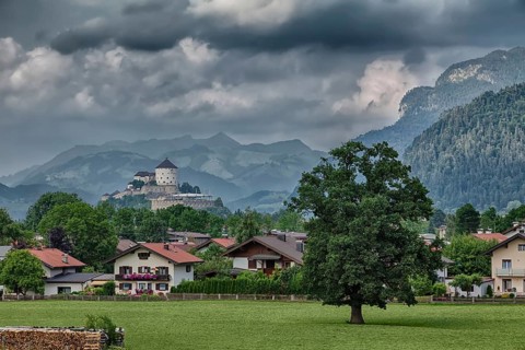 The Kufstein Fortress is the main landmark of Kufstein, a city of Tyrol in Austria