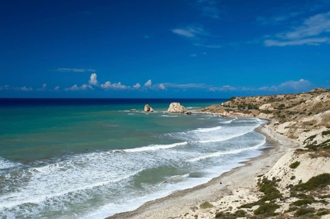 Petra tou Romiou, Rock of Aphrodite on the South Coast, South Cyprus