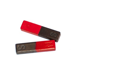Two magnets isolated on white