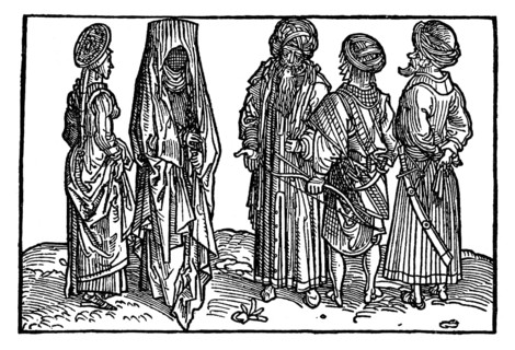 Saracens and Indian priests, Bernhard von Breidenbach, Peregrinatio in terram sanctam, 1486