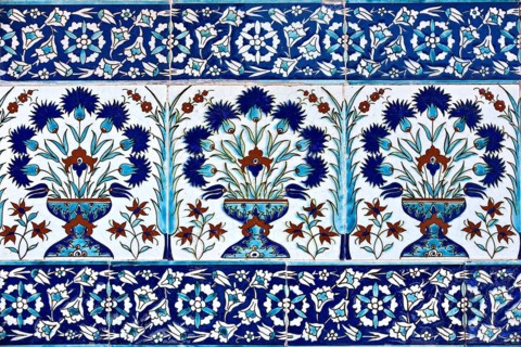 Tiles in Topkapi Palace, Istanbul, Turkey, Asia